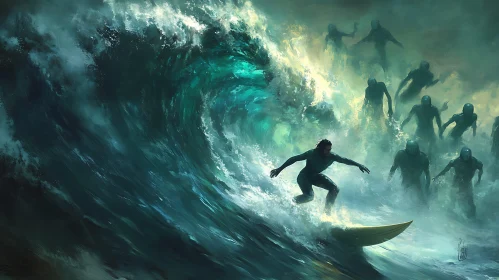 Ocean Wave Surfing Adventure