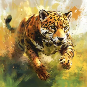 Jaguar on the Hunt - Wildlife Art