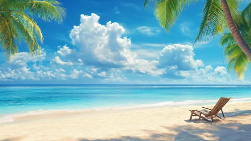 Seaside Bliss with Palm Trees