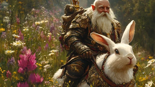 Armored Dwarf on White Rabbit