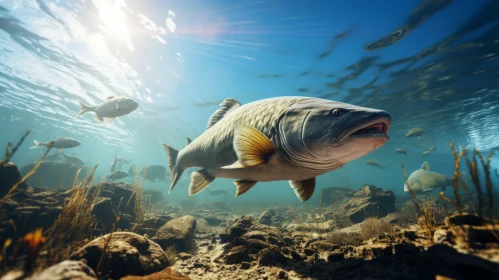 Sunlit Underwater Wonders: A Paleocore Artistic Representation