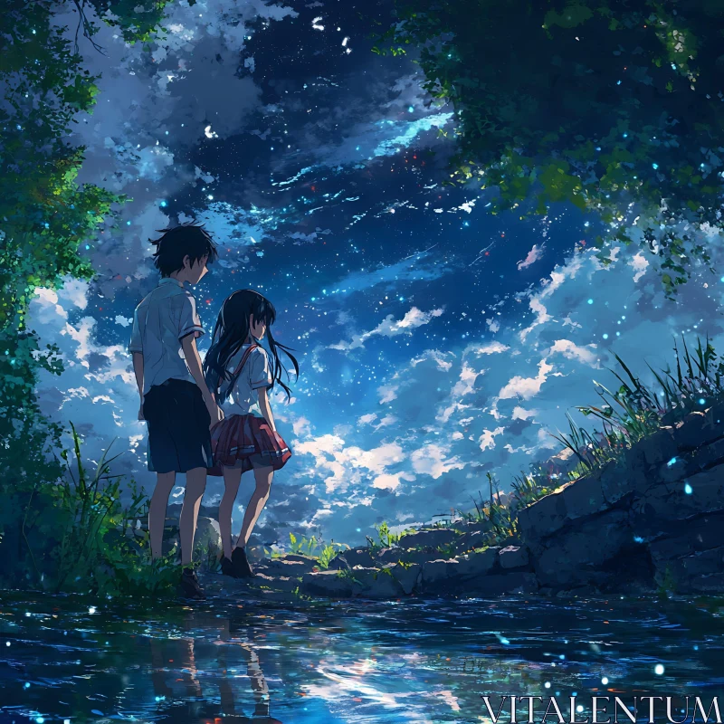 Anime Couple by Reflective Waters AI Image