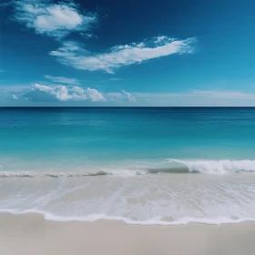 Seascape with Turquoise Water and White Sand