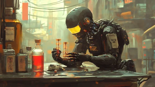 Robot Studying Vials