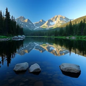 Still Waters Reflecting Mountain Majesty