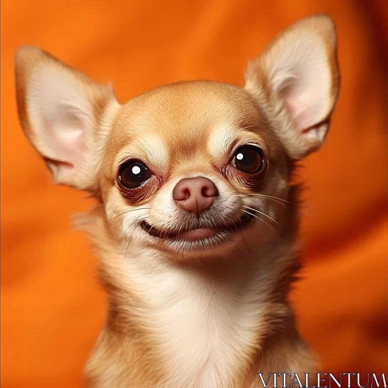 AI ART Chihuahua Dog with Large Eyes and Smile