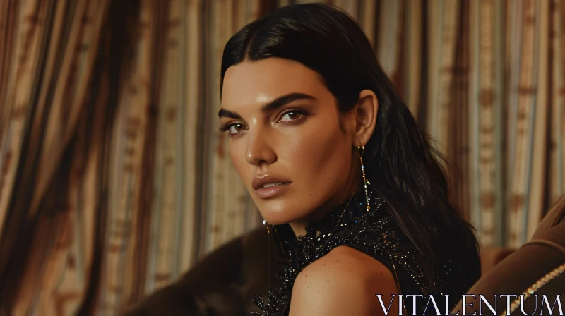 Timeless Elegance: Kendall Jenner in Fashion Portrait AI Image