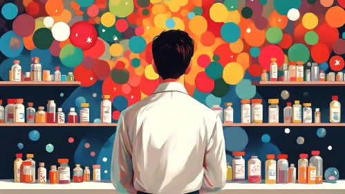 Abstract Art with Medicine Bottles