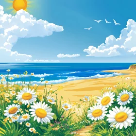 Seaside Daisies: A Summer Day Dream