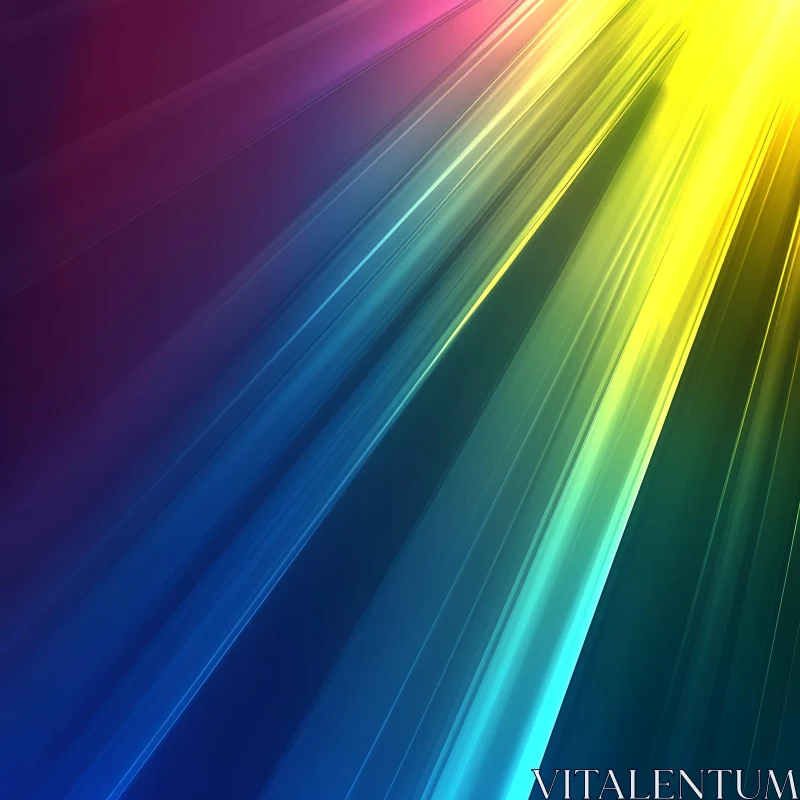 AI ART Spectrum of Light: Abstract Color Rays