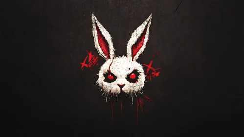 Sinister Bunny with Red Eyes