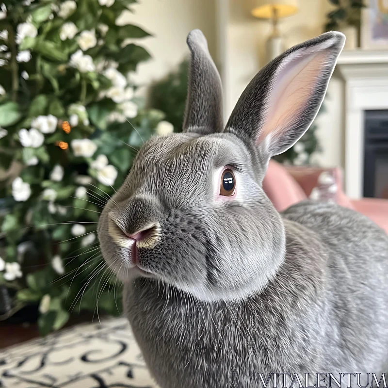 Serene Rabbit Close-Up AI Image