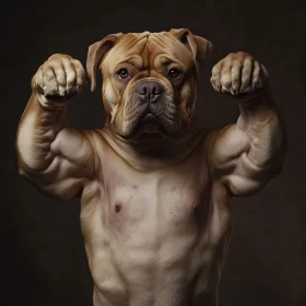 Strong Bulldog Standing Upright