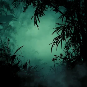 Enigmatic Forest Scene at Twilight