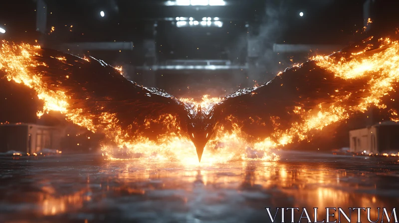 AI ART Phoenix Rising: An Image of Fire and Rebirth