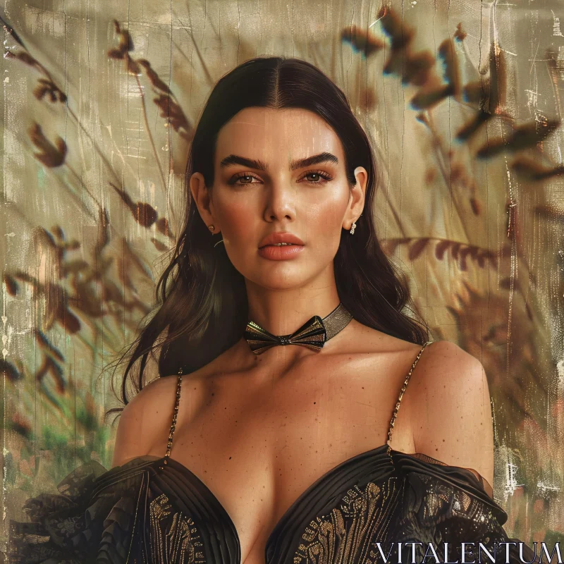 AI ART Kendall Jenner Portrait Amidst Nature