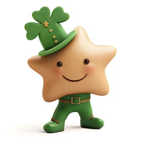 Festive Star in Leprechaun Attire