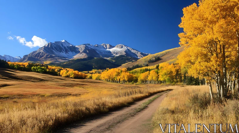 AI ART Scenic Mountain Landscape in Fall