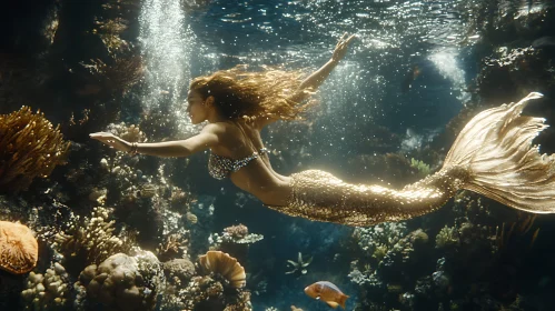 Underwater Mermaid Scene