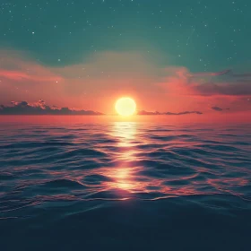 Peaceful Sunset Over the Sea