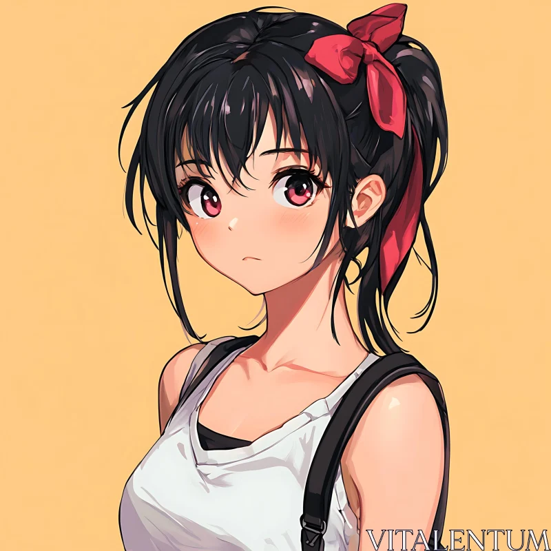 AI ART Detailed Anime Girl with Expressive Eyes