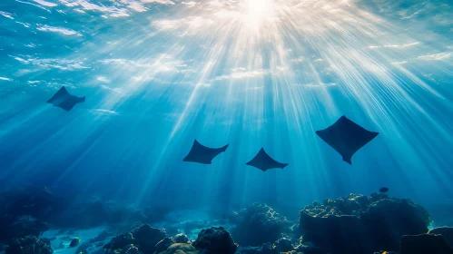 Underwater Rays and Sunlight