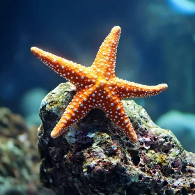 Orange Starfish Underwater