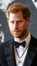 Elegant Portrait of Prince Harry