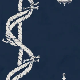 Maritime Rope Art on Deep Blue