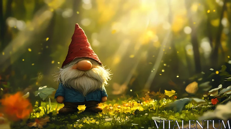 AI ART Whimsical Forest Gnome Art