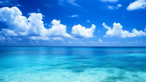 Peaceful Seascape with Clouds
