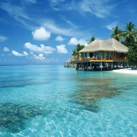 Turquoise Waters and Tropical Stilt House