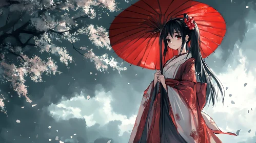 Traditional Japanese Kimono Anime Art