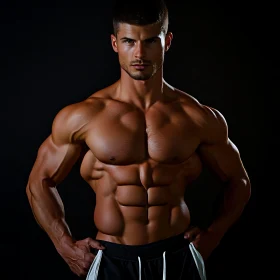 Muscular Man Bodybuilding Physique