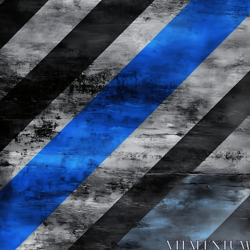 Abstract Diagonal Stripes with Bold Blue AI Image