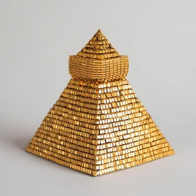 Modern Geometric Golden Pyramid