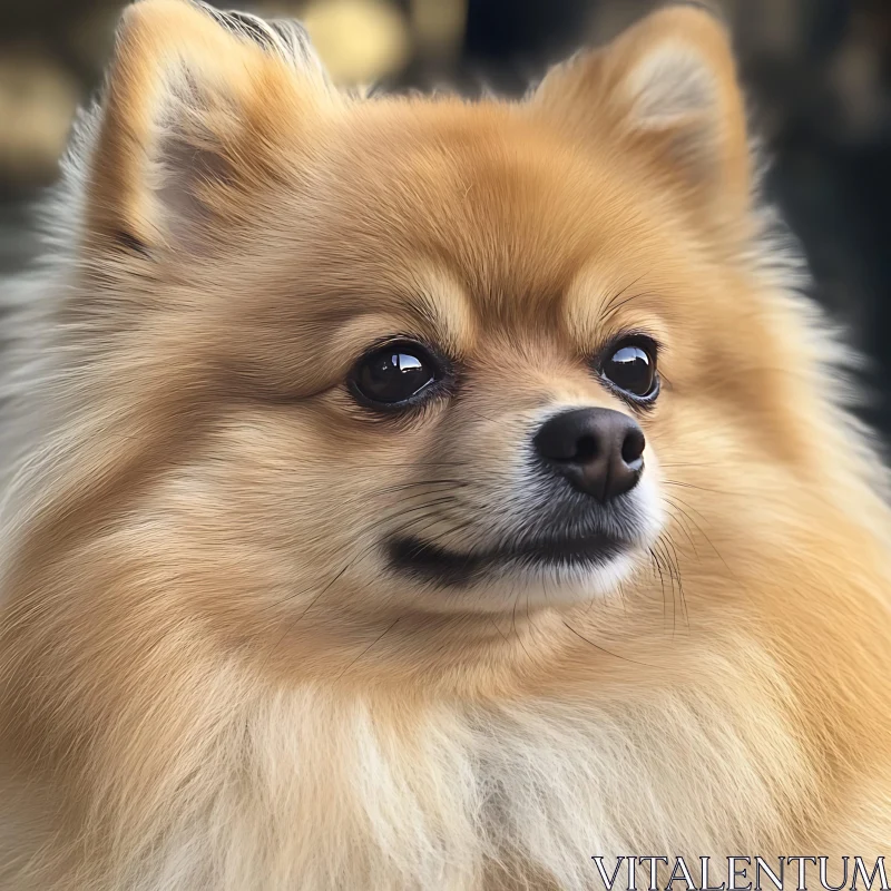 Pomeranian Dog Close-Up AI Image