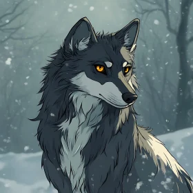 Wolf in Winter Wonderland