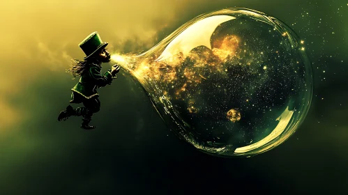 Magical Leprechaun Creating Universe