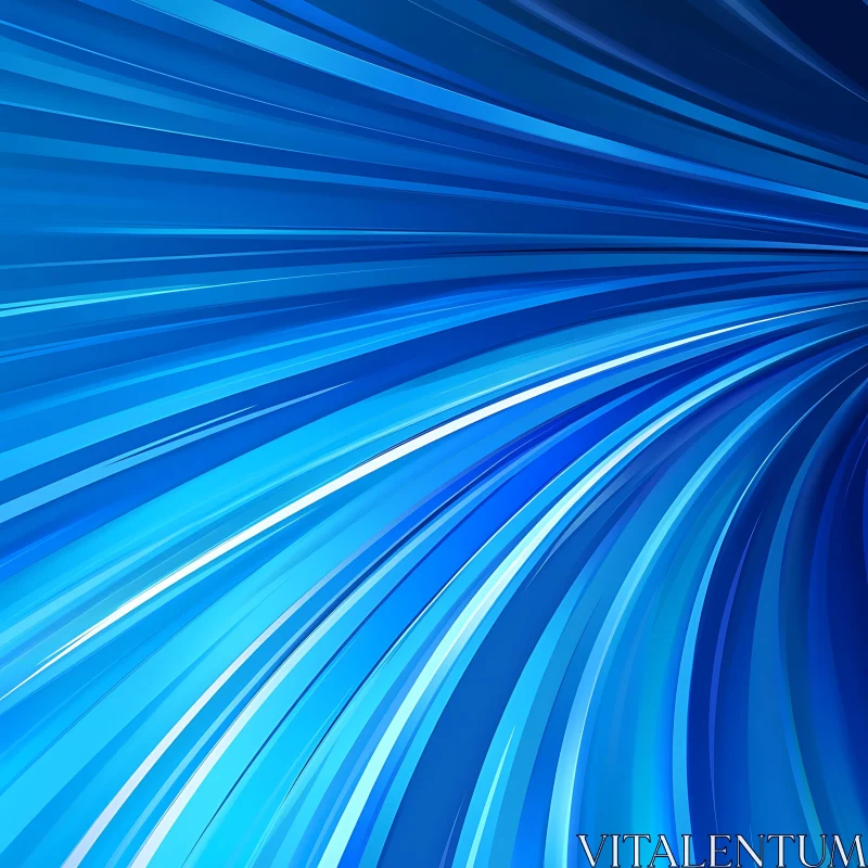 Blue Lines Abstract Art AI Image