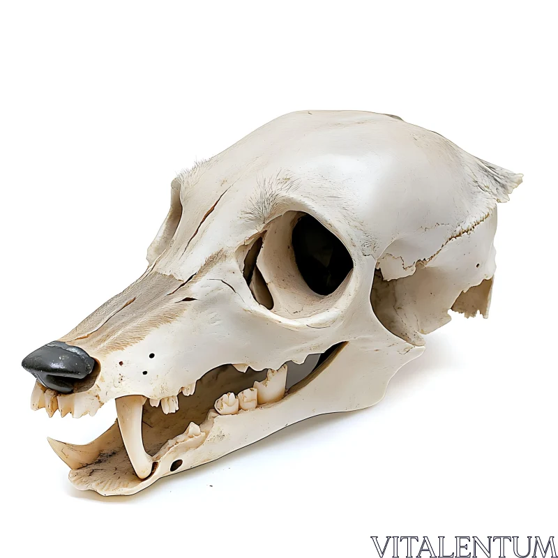 AI ART Detailed Animal Skull on White