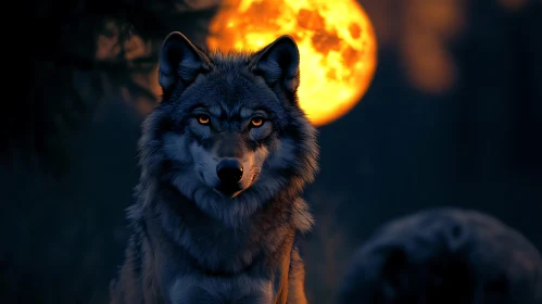 Lunar Wolf Portrait