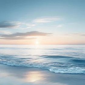 Peaceful Seascape with Gentle Waves