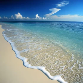 Calm Seascape with Blue Sky