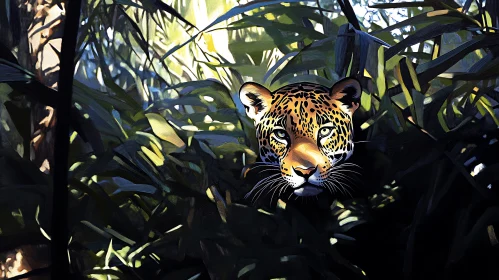 Hidden Jaguar Portrait