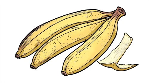 Whimsical Banana Illustration