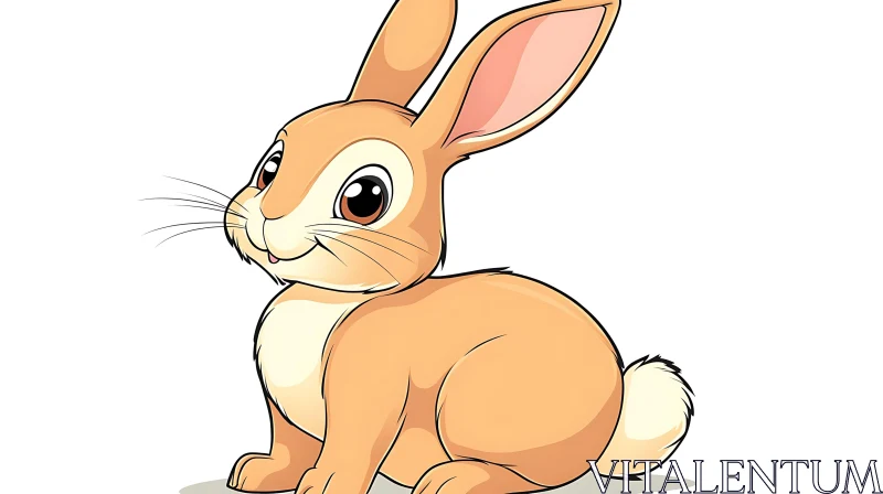 Cute Cartoon Bunny Image AI Image