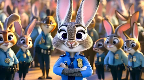 Bunny Police Force in Zootopia