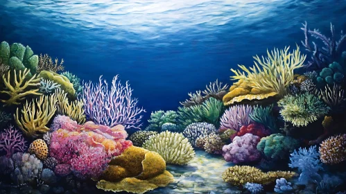 Underwater Coral Garden Painting