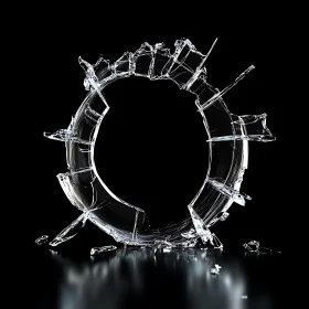 Fragmented Glass Ring - Art Composition